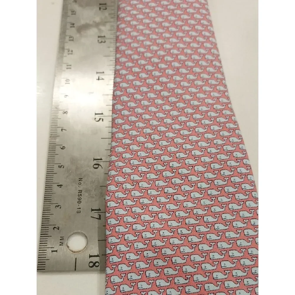 Boys Vineyard Vines Pink Micro-Whale Silk Tie